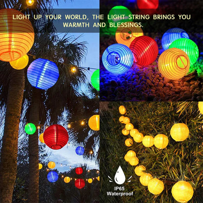 LED Solar Lantern String Lights for Outdoor Decor - Smarsty