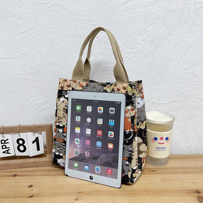 Chic Cat Pattern Top Handle Bag For Women Everyday Use - Smarsty