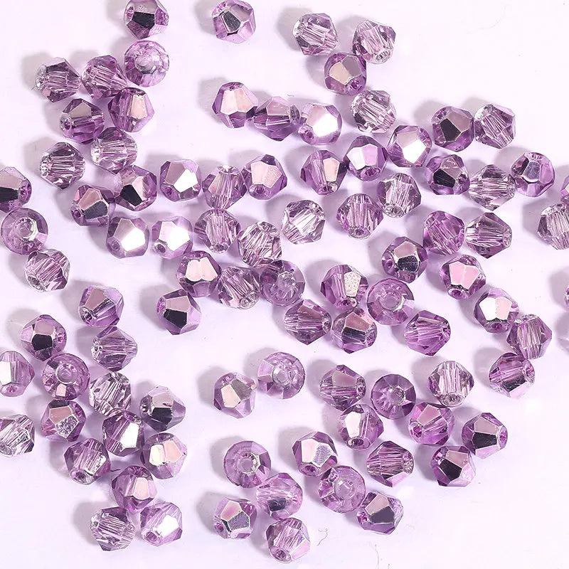 100Pcs 4MM Glass Bicone Beads for Jewelry Making - Smarsty