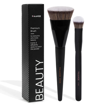 MAANGE 2PCS Flawless Makeup Brush Set for Liquid and Cream - Smarsty