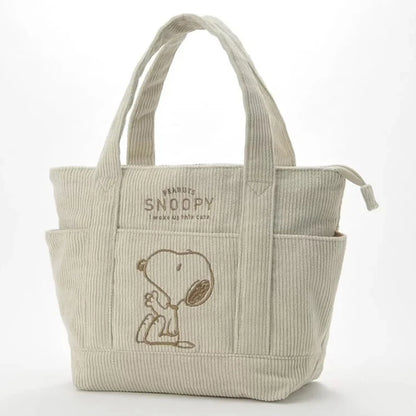 Disney Snoopy Corduroy Tote Bag Large Capacity Shoulder Bag - Smarsty