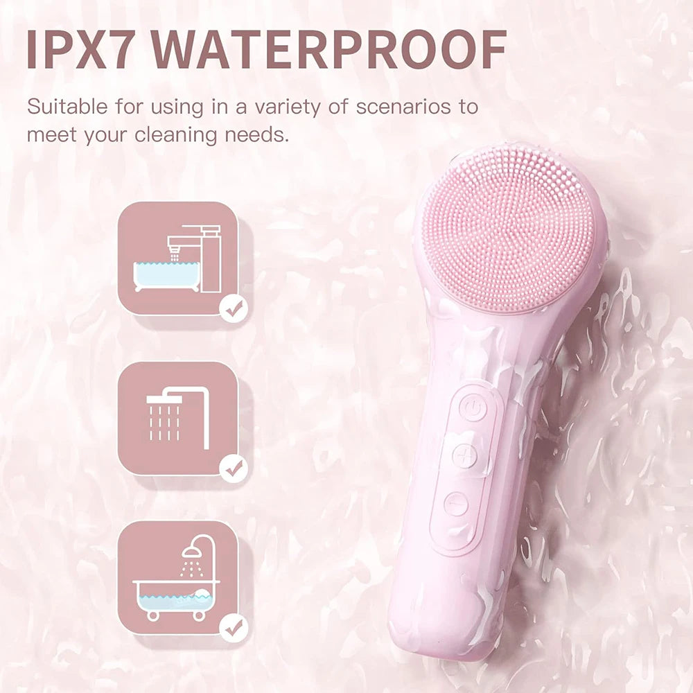 Sonic Waterproof Facial Cleansing Brush for Deep Cleaning - Smarsty