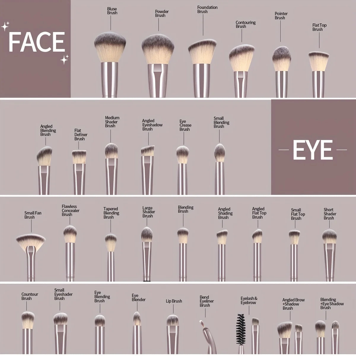 MAANGE 30 Piece Professional Makeup Brush Set with Bag - Smarsty