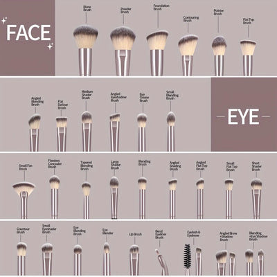 MAANGE 30 Piece Professional Makeup Brush Set with Bag - Smarsty