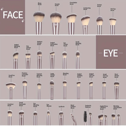 MAANGE 30 Piece Professional Makeup Brush Set with Bag - Smarsty