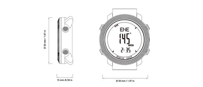 North Edge Men's Waterproof Digital Sports Watch with Altimeter - Smarsty