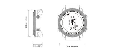 North Edge Men's Waterproof Digital Sports Watch with Altimeter - Smarsty