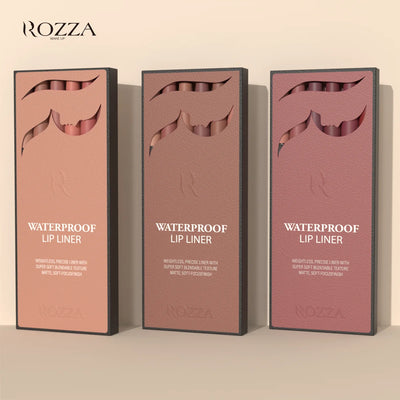 Rozza Waterproof Lip Liner Pencil Set for Long Lasting Wear - Smarsty