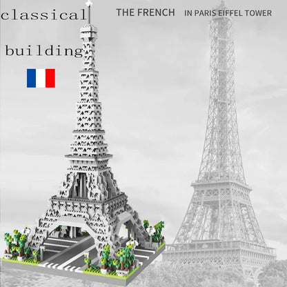 Eiffel Paris Tower Building Block Series Boys and Girls Children's Micro Particle Building Block Assembly Puzzle Toys by Smarsty