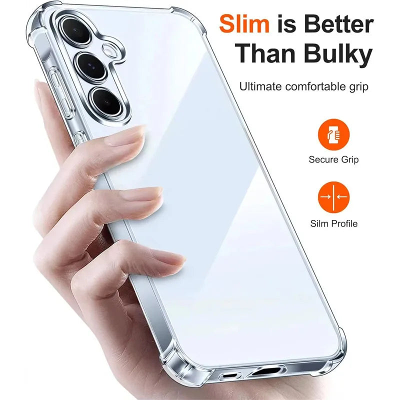 Smarsty Shockproof Case For A56 A55 A54 5G With Clear Shell -