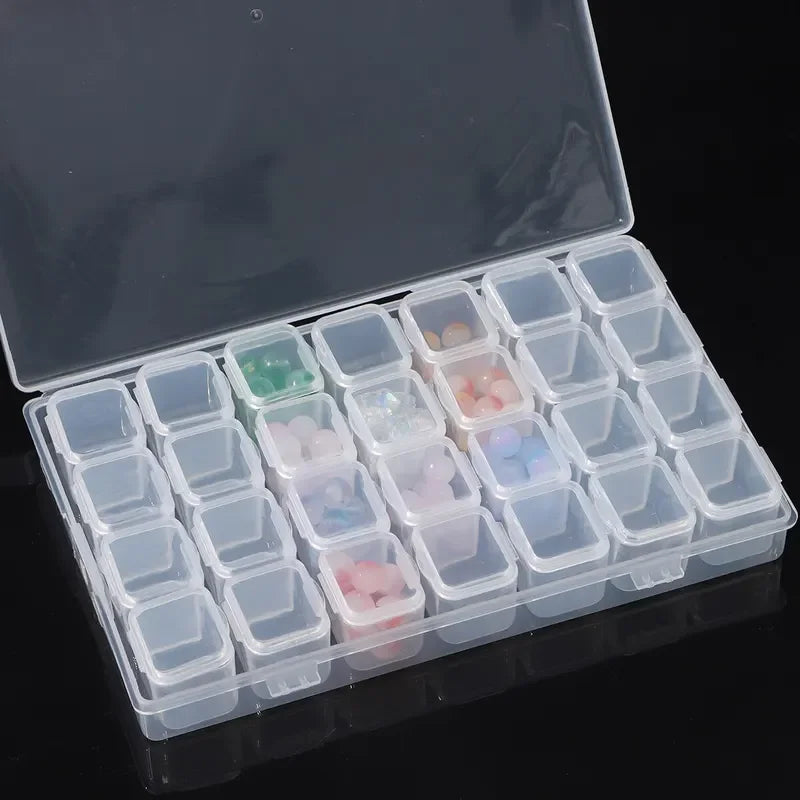 28 Grid Mini Storage Box for Nail Art and Jewelry - Smarsty