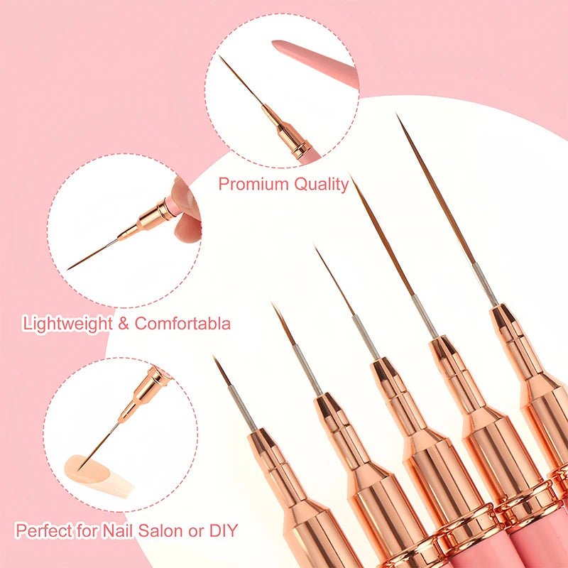 Professional Nail Art Liner Brush Set for Precision Painting - Smarsty