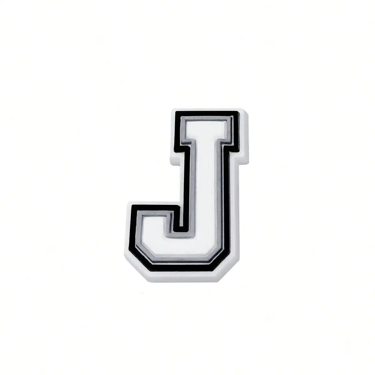 1pc Black White Alphabet Shoe Charm, PVC Shoe Accessory For Crocs, Wristband, Slipper,DIY Accessories Gifts For Holiday Party