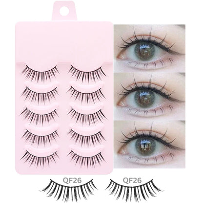 DINGSEN 5 Pairs Soft Natural Long False Eyelashes - Smarsty
