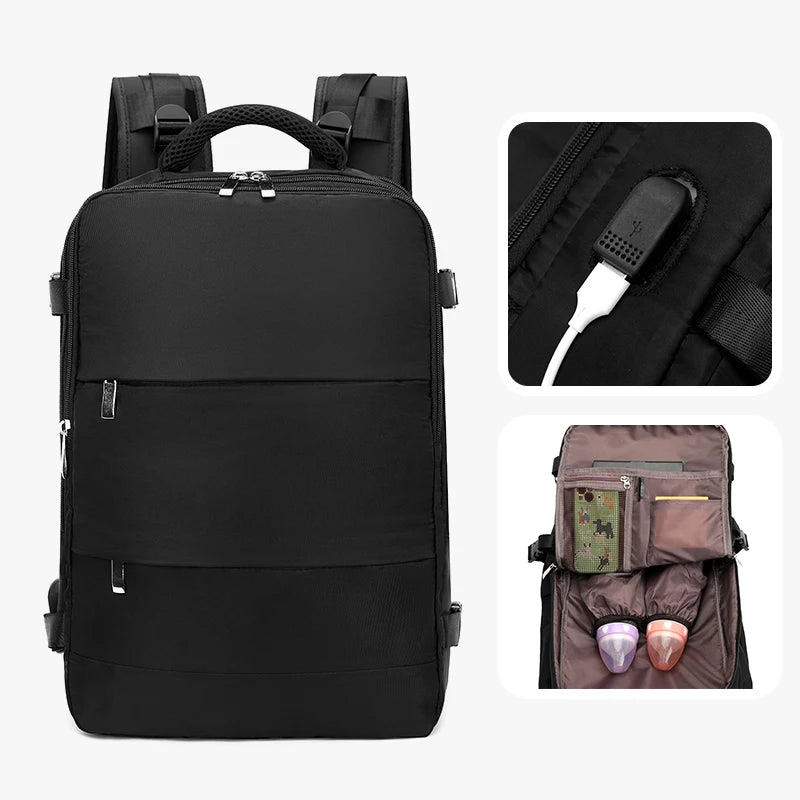 Travel Backpack Men's Short-distance Lightweight Travel Mountaineering Bag Large Capacity Computer School Bag Backpack for Men - Smarsty