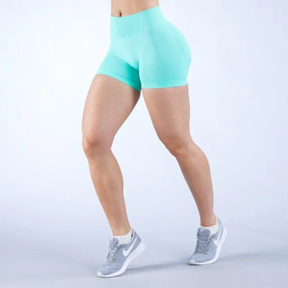 Summer High Waisted Yoga Shorts Fashionable and Sexy Running Fitness Pants Solid Color Yoga Leggings Customizable labels - Smarsty