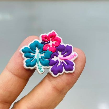 1pcs PVC Hawaii Summer Vibes Surf Sun Sand Aloha Coconut Turtle Shoe Charms Slippers Shoe Decoration Buckle Clog DIY Wristbands