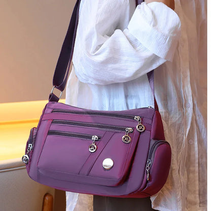 Nylon Crossbody Bag With Multi Compartment Travel Design - Smarsty