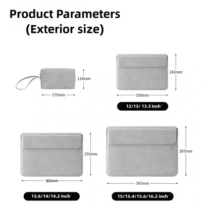 PU Laptop Sleeve 13 To 15 Inch No Zipper CaseGuard - Smarsty