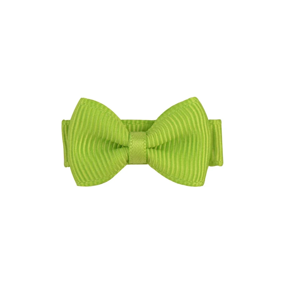 Mini Hair Bows Clip For Baby Girls Ribbon Covered Secure - Smarsty
