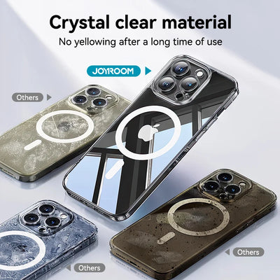 Magnetic iPhone Case Anti Yellow Transparent Slim Cover - Smarsty