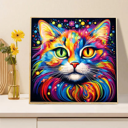 Colorful Cat Diamond Painting Kit for Stunning Wall Art - Smarsty