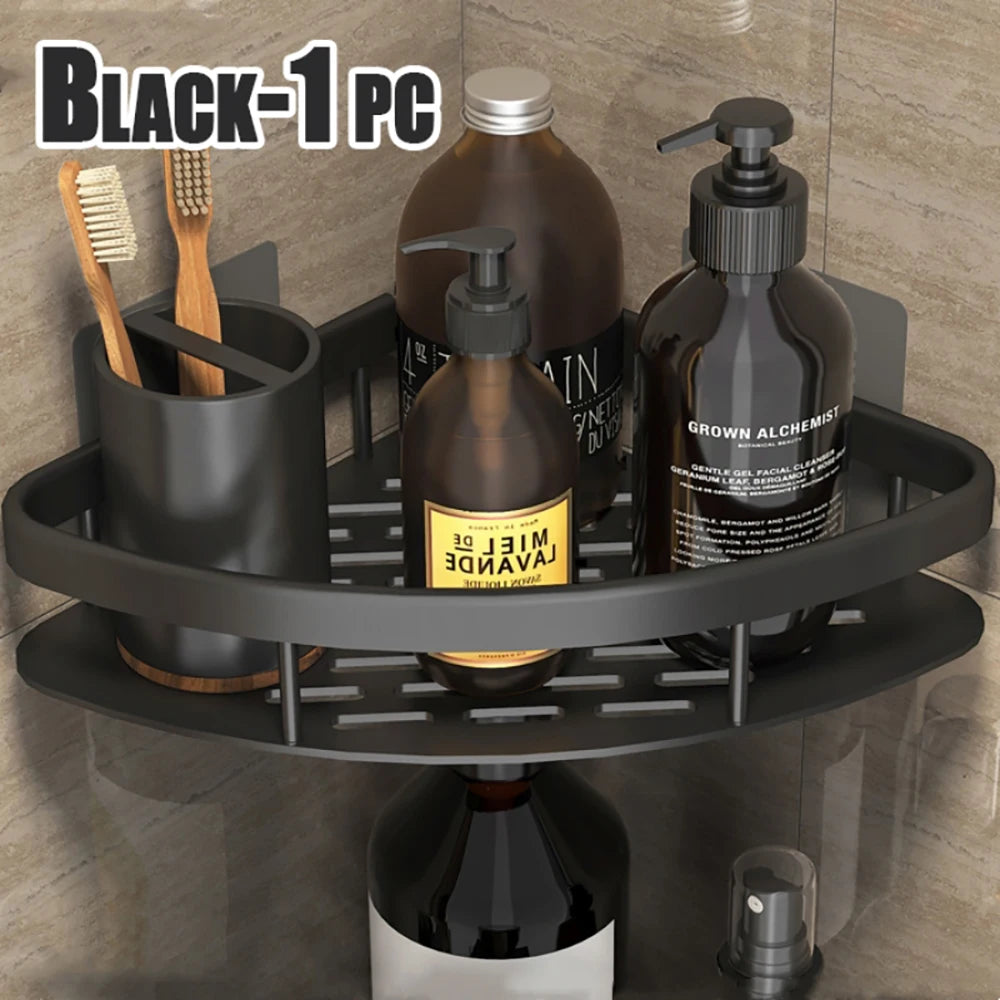 Wall Mounted Bathroom Shelf for Towel and Shampoo Storage - Smarsty