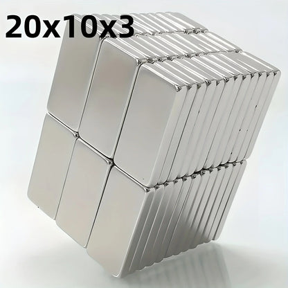 20/50pcs Magnets, 20x10x3mm, Rectangular Magnets for Industrial Use, Metal Material, No Battery Required - Smarsty