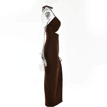 Sleeveless Sexy Female Midi Backless Dresses Slim Night Club Party Women's Dress Bodycon Vestidos Elegantes Para Mujer - Smarsty