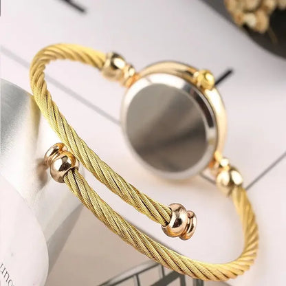 Luxury Gold Bangle Bracelet Watch for Women - Smarsty