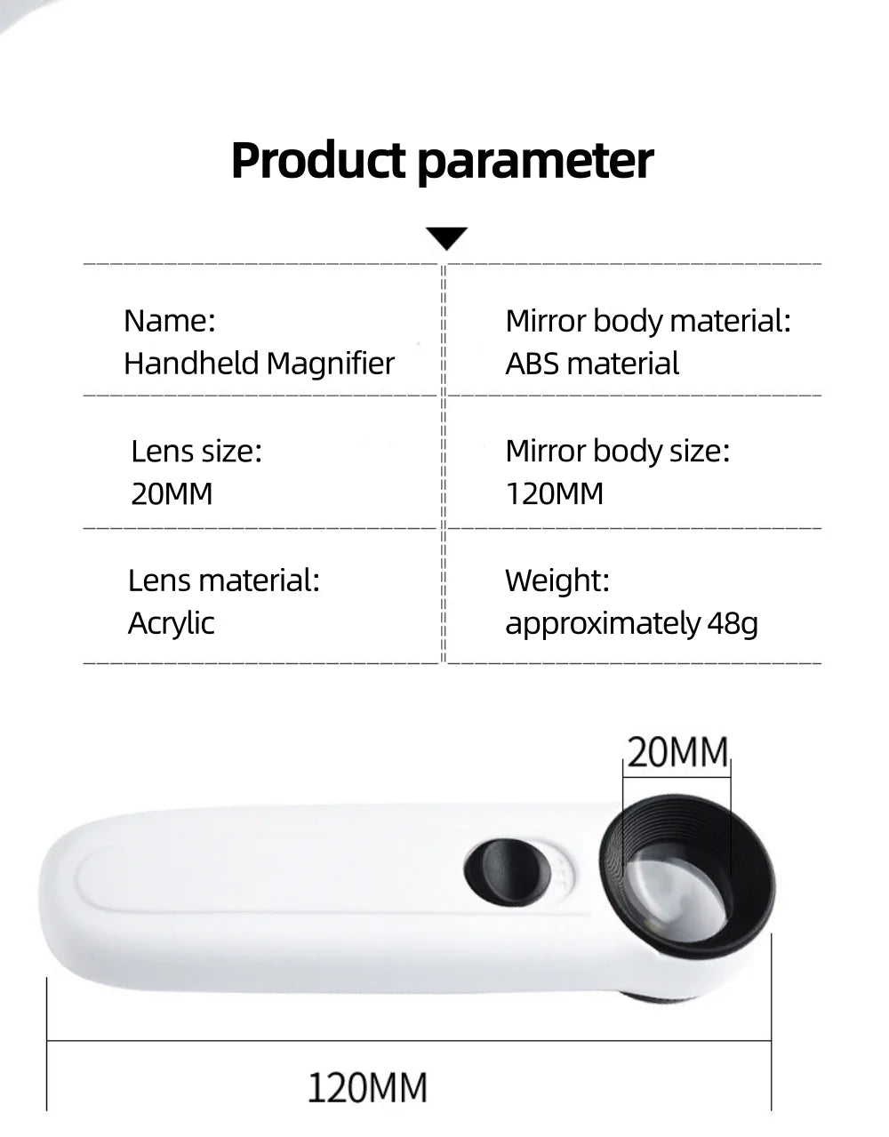 40X Handheld Magnifier With LED Lights for Clear Identification - Smarsty