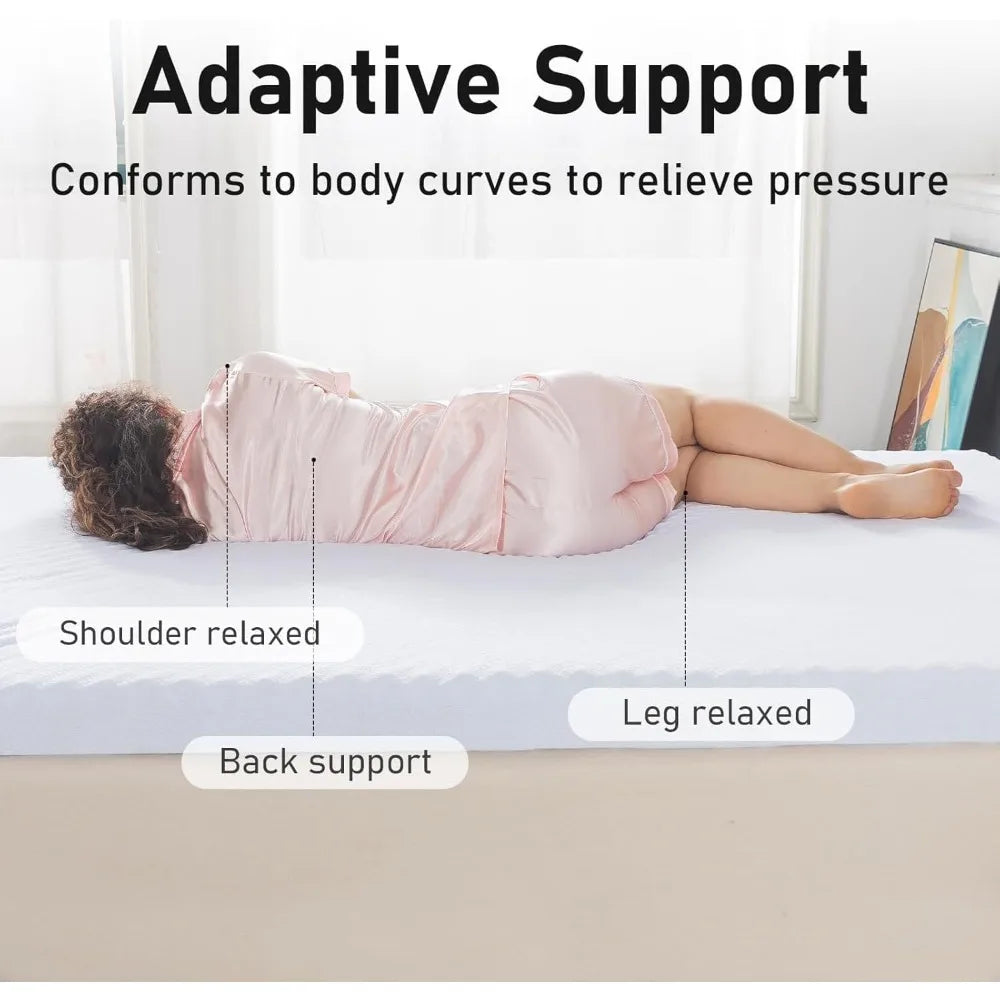 memory foam mattress topper for soft support and breathable cover, ideal for back pain relief