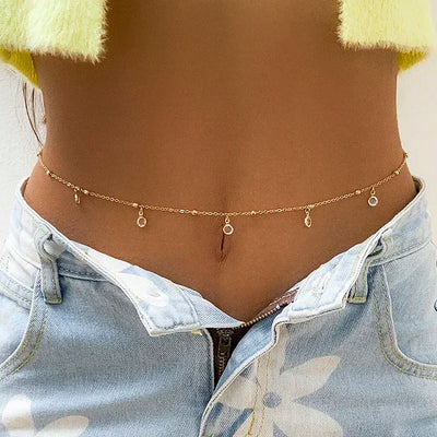 Fashion Sexy Double Layer Pearl Belly Chain for Women - Smarsty