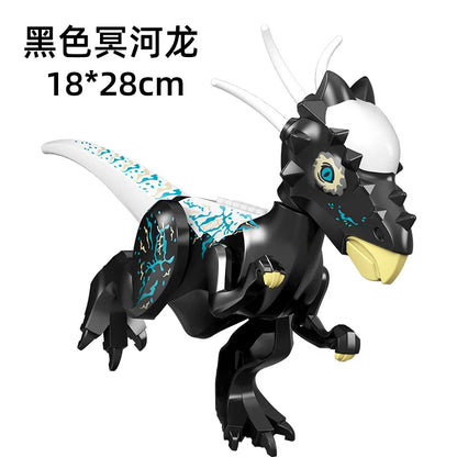 Jurassic World 3 Brutal Raptor Building Blocks Dinosaur Bricks Tyrannosaurus Indominus I-Rex Assemble Toy For Children by Smarsty