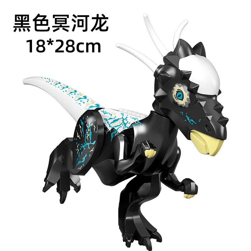 Jurassic World 3 Brutal Raptor Building Blocks Dinosaur Bricks Tyrannosaurus Indominus I-Rex Assemble Toy For Children by Smarsty