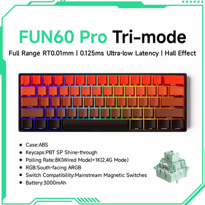 Mechanical Keyboard 60 Percent With Magnetic Switch ARGB