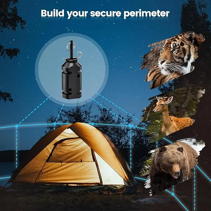 Camp Security Perimeter Trip Wire Alarm, Camping Safety Alarm, Anti-Intruder Early Warning System, Made of 6061 Aluminum