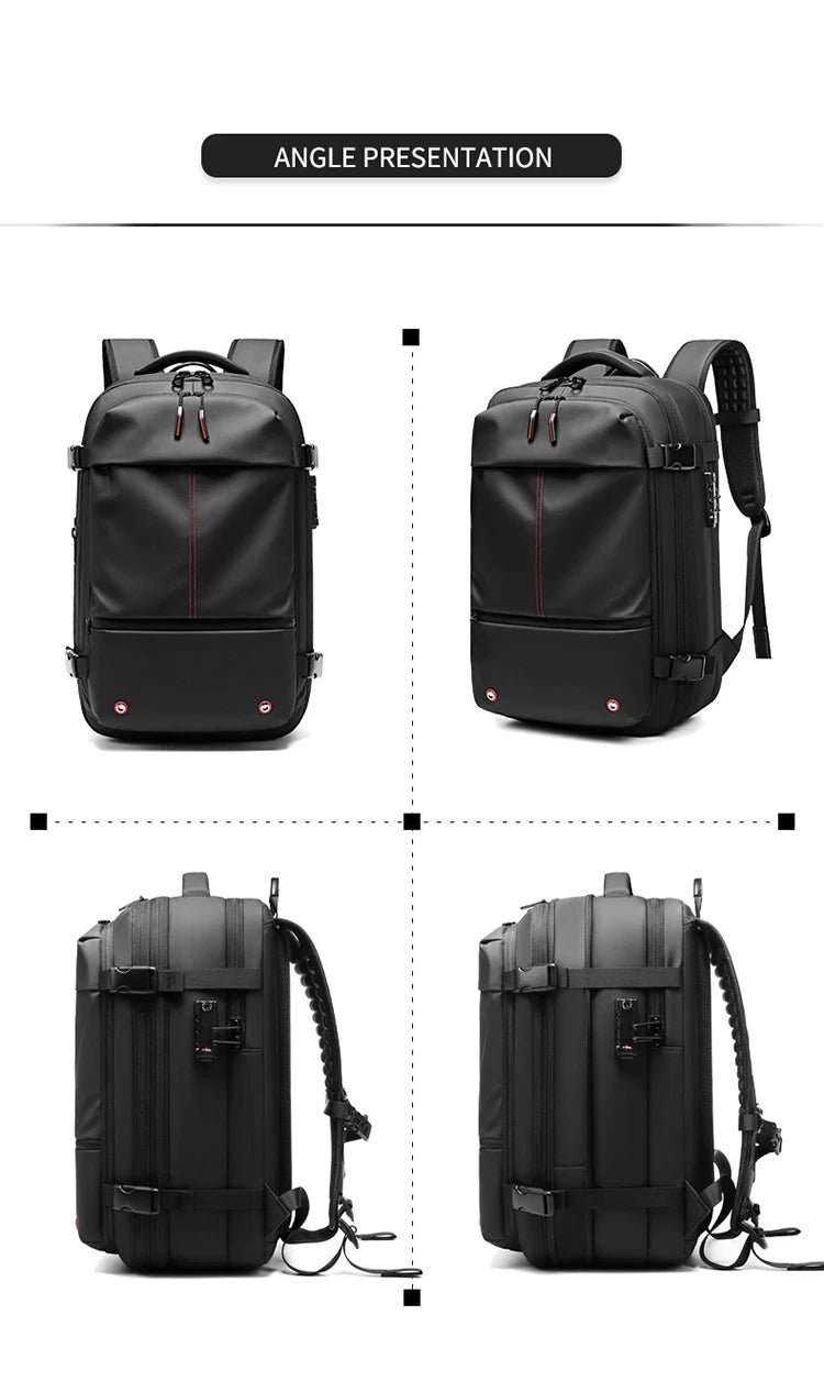 Travel Men 17 inch Laptop Backpack vacuum compression Backpack Business Large Capacity school Backpack expand outdoor backpack - Smarsty