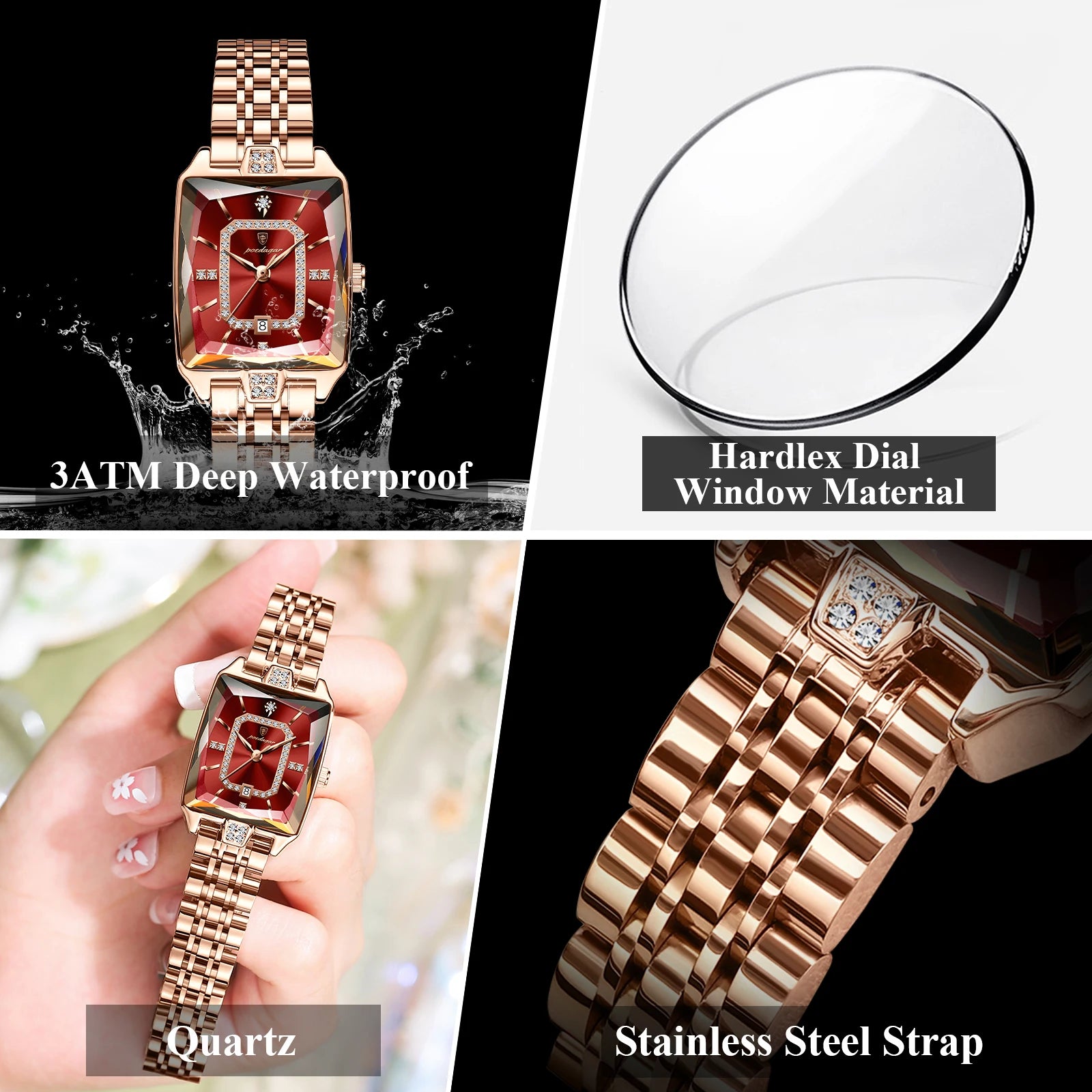 Elegant Waterproof Stainless Steel Women's Wristwatch - Smarsty