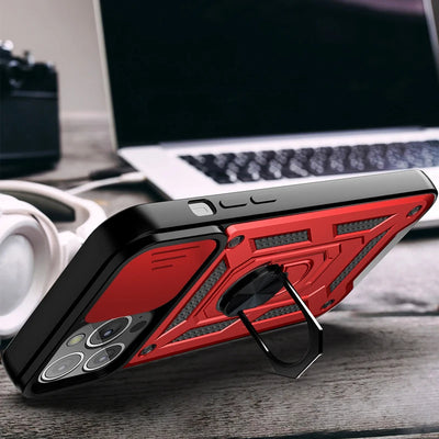 Smarsty Rugged Iphone Armor Case With Camera Lens Protector -