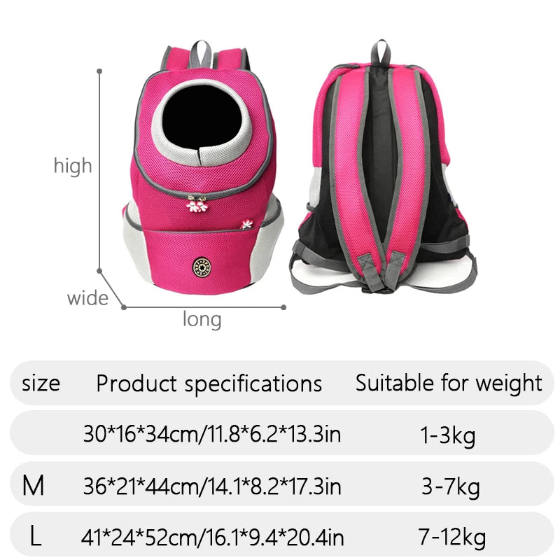 Breathable Double Shoulder Outdoor Dog Carrier Bag - Smarsty