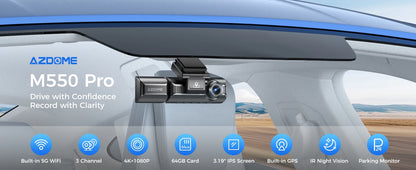 4K Dash Cam With GPS And Superior Night Vision Parking - Smarsty