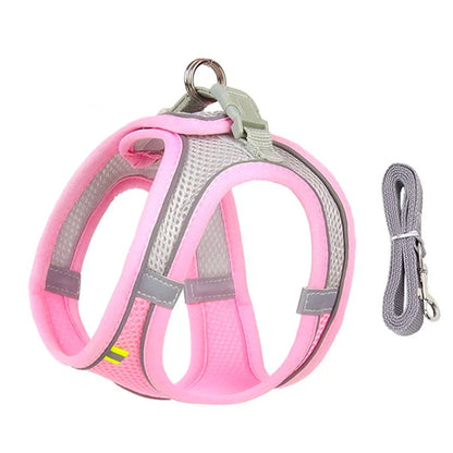 Adjustable Puppy Harness Set with Leash for Small Dogs - Smarsty