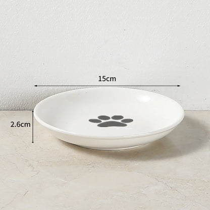 Ceramic Cat Food Bowl with Whisker-Friendly Design - Smarsty