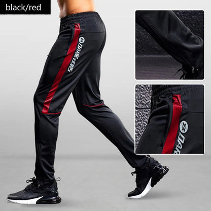 Men Sport Pants Running Pants With Zipper Pockets Soccer Training Jogging Sports Trousers Fitness Football Leggings Sweatpants - Smarsty