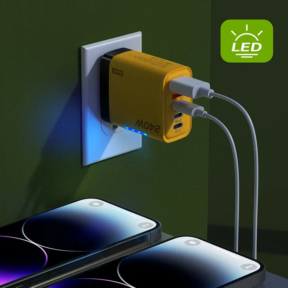 Five Port USB C PD Charger Fast Charge QC3 Multiport - Smarsty