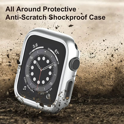 Cover for Apple Watch Case 45mm 41mm 44mm 40mm 42mm 38mm 46 49 mm Accessories PC Protector bumper iWatch Series 8 7 SE 6 5 4 3 9 - Smarsty