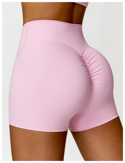 Ctenkevet Solid Color Women Fitness Quick-Dry Sport Short Women Cycling Soft Training Shorts Jog High Waist Yoga Short Legging - Smarsty