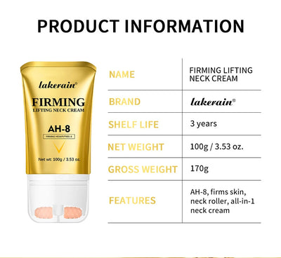 AH-8 Firming Neck Cream Deep Nourishing Moisturizing Neck Lotion Smooths Fine Lines Improves Neck Skin Firmness Skincare Product