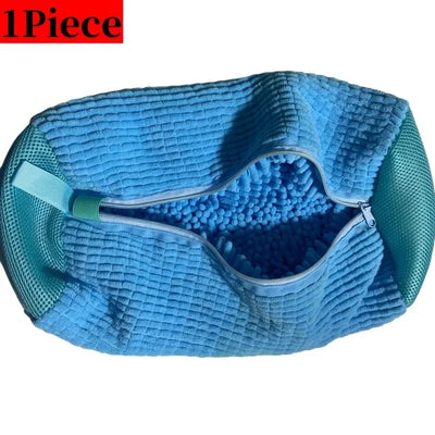 1/2/4PCS Shoe Washing Machine Bag with Liquid Shoe Brush Set Durable Laundry Shoe Bag and Soft Bristle Clean Brush for All Shoes - Smarsty